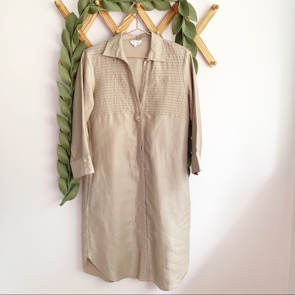 MaxMara Pintuck Shirt Dress with Pockets - Picture 1 of 7